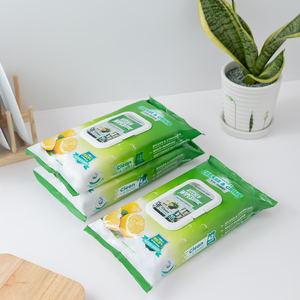 ผ้าเช็ดทำความสะอาดแบบเปียกชนิดสปันเลซ ฆ่าเชื้อโรค สำหรับทำความสะอาดห้องครัว ขจัดคราบน้ำมันและกลิ่น ผลิตในเวียดนาม - Product Image 1