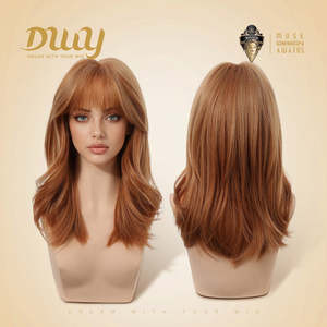 Tegan-DWY 18-Inch MiraScalp Mid-Length Wavy <b>Wig</b> with Transparent Lace - Product Image 1