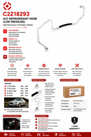 Tuyau basse pression de climatisation de haute qualité OE C2Z18293 pour Jaguar XF Pièces automobiles