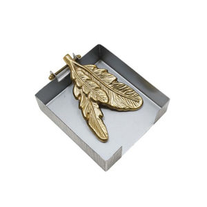 Porte-serviettes en tissu pour décoration de table en gros, porte-serviettes en bois artisanal avec ornement en feuille de laiton décoratif pour utilisation sur table d'hôtel - Product Image 6