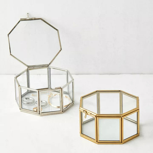 Newly launched Trendy Modern Design Home Decorative Metal <b>Glass</b> Trinket <b>Box</b>, covering the beauty of any room or table - Product Image 6