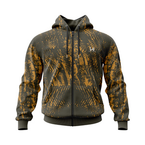 เสื้อฮู้ดดี้ผู้ชายทรงโอเวอร์ไซส์สำหรับฤดูหนาว แบบมีซิป ระบายอากาศได้ดี ผลิตจากผ้าโพลีเอสเตอร์ผสมคอตตอน 360 กรัม มีตัวเลือกไซส์พลัส  สามารถปรับแต่งโลโก้ได้ - Product Image 1