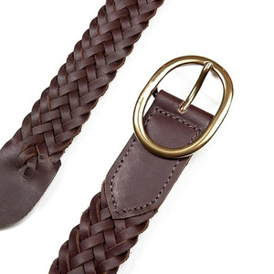 Ceintures en cuir de vachette tressé de style nouveau pour robes et pantalons d'extérieur, ceintures en cuir pour femmes, fabrication en gros - Product Image 5
