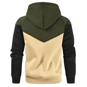 Sweat à capuche vert armée pour hommes mode décontractée à manches longues cordon de serrage coupe ajustée sweats athlétiques 100% coton hiver - Product Image 2