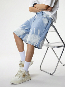 Pantalones cortos vaqueros transpirables para hombre, pantalones cortos de mezclilla para hombre, pantalones cortos de mezclilla personalizados informales para hombre - Product Image 3