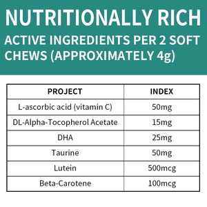 Pet Clear Vision Nahrungs ergänzungs mittel mit Lecithin & Taurin für Hunde und Katzen Soft Chews zur Verbesserung der Augen gesundheit - Product Image 6