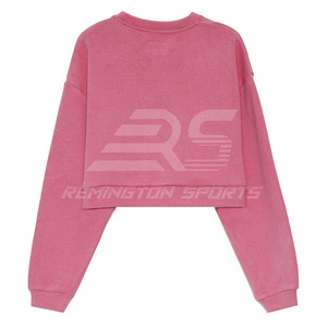 Pull-over à manches longues avec logo personnalisé pour femmes, sweat à capuche de grande taille en coton/fibre de bambou pour femmes - Product Image 4