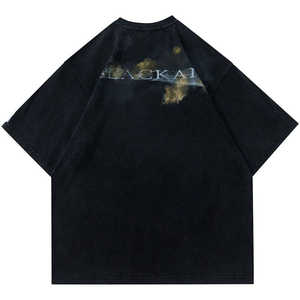 T-shirt tendance personnalisé à col rond et manches courtes pour hommes en bambou avec nœud en maille en soie glacée T-shirts pour hommes - Product Image 2