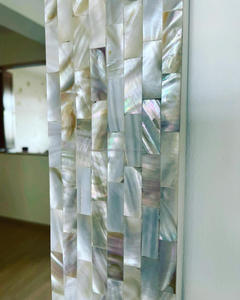 Miroir décoratif moderne de luxe de taille standard avec incrustation de nacre naturelle pour hôtel, appartement et bâtiment - Product Image 3