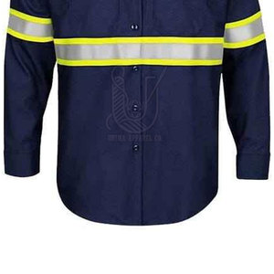 Chemise de sécurité à manches longues haute visibilité, classe 2 ANSI, imperméable, réfléchissante, vêtements de travail haute visibilité, logo pour la construction, la sécurité routière - Product Image 6