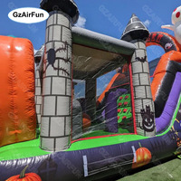 Bon prix pas cher Halloween château maison hantée enfant en bas âge gonflable maison de rebond à vendre
