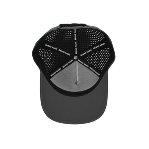 Casquette de golf OEM Performance avec trous respirants découpés au laser, fermeture snapback réglable, logo en caoutchouc personnalisé pour hommes et femmes - Product Image 6
