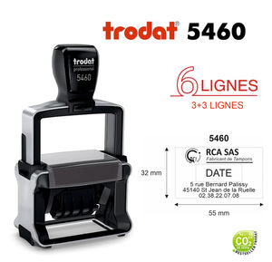 Haute qualité pour Trodat 5460 tampon à encre en plastique auto-encreur noir 56x33mm métallique grand bureau ODM DateRectangle jours/mois/année - Product Image 3