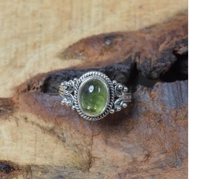 แหวนทัวร์มาลีนสีเขียว925เงินสเตอร์ลิงอัญมณีธรรมชาติดีไซน์เนอร์ทำด้วยมือเครื่องประดับที่สง่างามของขวัญครบรอบ - Product Image 2