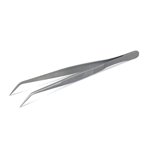 Pince à épiler chirurgicale dentaire manuelle en acier inoxydable avec embouts coudés Pince médicale de classe II certifiée CE - Product Image 6