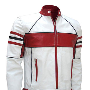 Nouvelle veste en cuir avec logo et design personnalisés, fabricants de vêtements, manches en cuir, streetwear, veste en cuir de style universitaire pour homme - Product Image 4