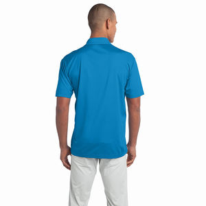 Polo Azul para Hombre, Hecho con Poliéster y Algodón, Manga Corta, Cuello Camisero, Polos para Hombre Adulto - Product Image 2
