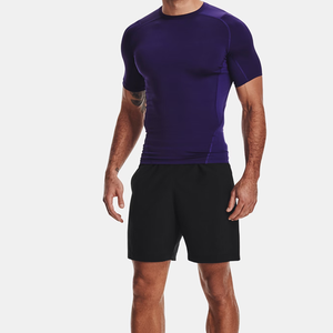 Camisa de compresión de entrenamiento para hombres, ropa de gimnasio de entrenamiento de manga corta transpirable ajustada - Product Image 3