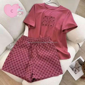 Wholesale Summer <b>Women's</b> Knitted Pullovers Luxurious <b>T</b>-<b>shirts</b> <b>Shorts</b> <b>Women's</b> Casual Clothing <b>Sets</b> - Product Image 4