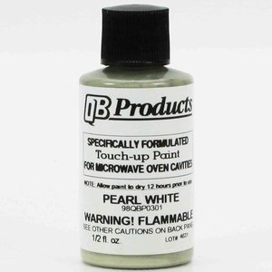 Peinture de retouche pour four à micro-ondes QB 98QBP0301, couleur Perle/Blanc cassé, 1/2 Fl. Oz. Pièces de rechange précises pour source d'alimentation électrique en plastique - Product Image 1