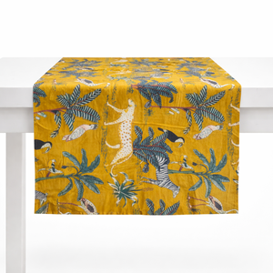 Tissu en coton imprimé animal 100% jaune Le Souvenirs, respirant, pour la décoration intérieure et les vêtements, cadeau personnalisé pour rideaux et sacs - Product Image 1