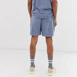 Conjunto de pantalones cortos lavados con ácido Unisex para hombre, nueva moda 100% algodón, ropa de calle, camisetas transpirables informales, función antiarrugas - Product Image 3