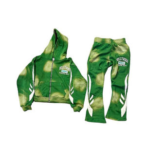 Survêtement d'hiver pour hommes en molleton 100% coton, personnalisation de la marque disponible, effet délavé au soleil, style hip-hop - Product Image 4