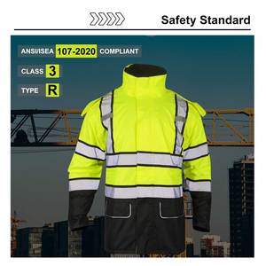 Class 3 High Visibility Polyester Reflective Casual Denim <b>Jeans</b> Winter Waterproof Safety Workwear CE/EU Certified Abrasion - Product Image 3