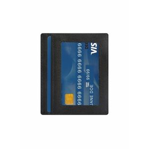 กระเป๋าใส่บัตรหนังแท้ทรงบางสำหรับผู้ชาย-สีดำสไตล์วินเทจคลาสสิก - Product Image 4