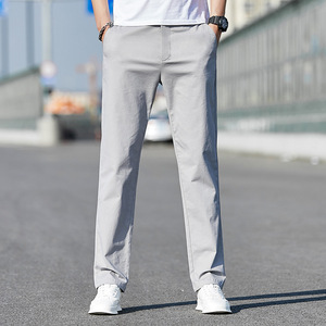 กางเกงกอล์ฟผู้ชายเอวสูงมีความยืดหยุ่นผ้าที่มีประสิทธิภาพทรงพอดีตัวและดีไซน์เคลื่อนที่ได้สไตล์ลำลองผ้าแคนวาสใส่ทำงาน - Product Image 4