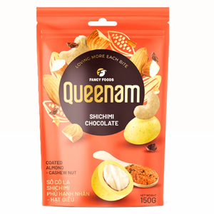 Fournisseur d'exportation vietnamien OEM/ODM HALAL, dragées au chocolat pur solide, amandes enrobées de shichimi, noix de cajou, 150 g, emballage personnalisé - Product Image 1