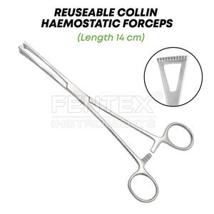 Pinzas Hemostáticas Collin de Alta Calidad, 14 cm, Acero Inoxidable, Instrumentos Quirúrgicos, Marca OEM FENTEX - Product Image 2
