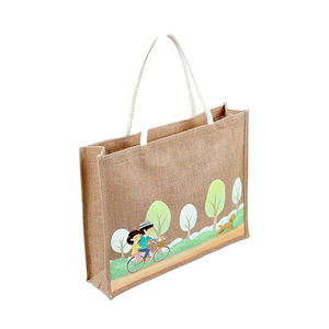 2025 sac fourre-tout en jute écologique de grande capacité stockage de voyage d'épaule de plage imperméable avec des sacs à provisions écologiques personnalisés - Product Image 1