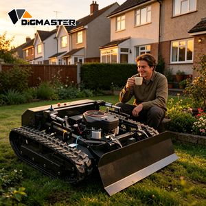 Tondeuse robot hybride sur chenilles commerciale 25 CV RC pour pentes, largeur <span class=keywords><strong>de</strong></span> coupe 900 mm, moteur essence Loncin, pour vignes - Product Image 2