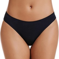 Culottes string pour femmes en coton tricoté noir à taille basse, fabriquées sur mesure, 100% coton, prix d'usine optimal, Bangladesh