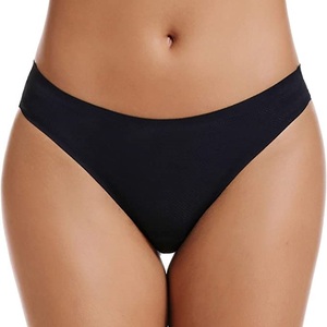 Por encargo 100% algodón Color negro Low Rise Ladies Hot Tanga Mejor precio de fábrica Bangladesh - Product Image 4