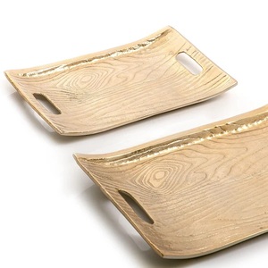 Premium aluminum serving <b>tray</b> for food and <b>drinks</b> with a stylish finished ideal for home parties and catering services - Product Image 2