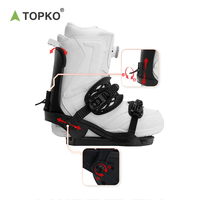 TOPKO Sangle de fixation de chaussure de ski unisexe réglable de haute qualité pour adultes Fixation de snowboard avec bride à la cheville