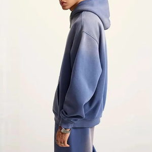 Survêtement d'hiver surdimensionné pour homme, OEM, étiquette privée, logo personnalisé, sweat-shirt et pantalon, ensemble 2 pièces, 100% coton - Product Image 4