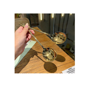 Sopa de diseño de latón con oro pulido para bodas, cubiertos de buena calidad, Juego de 2 piezas - Product Image 1