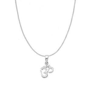 Colgante Geométrico de Oro de 14k con Baño de Rodio y Piedra de Zirconia - Product Image 2