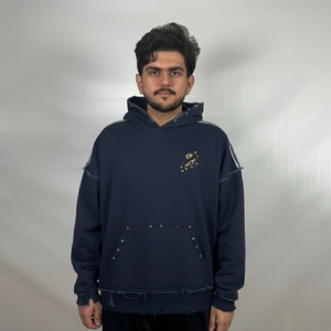 เสื้อฮู้ดดี้ผู้ชายผ้าฝ้าย 100% แบบใหม่ขายส่งจากโรงงานโดยตรง ออกแบบเองได้ สวมใส่สบายในฤดูหนาว ทรงโอเวอร์ไซส์ สีพื้น เรียบง่าย - Product Image 1