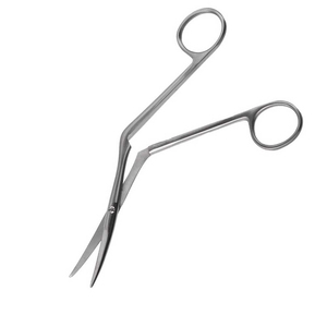 Venta al por mayor de 140mm de acero inoxidable Fomon Dorsal tijeras nasales vástago en ángulo ENT cirugía tijera Manual fuente de alimentación precio barato - Product Image 3