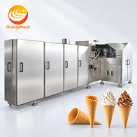 Ligne de produits de fabrication de cônes gaufrés à la crème glacée croustillante de grande taille entièrement automatique