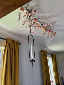 Handmade Beautiful Oval Single Taper <b>Candle</b> Holder Wrought Iron Forged Steel Metal Stand for Christmas <b>Hanging</b> <b>Candle</b> Jar Holder - Product Image 2