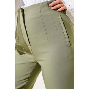 Pantalones informales de mujer verde almendra estilo Hip Hop con cintura con dardos y pantalones Cargo transpirables de pierna delgada - Product Image 2