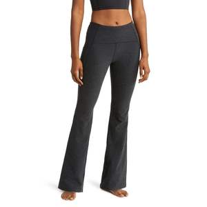 Women's High Quality Flared High Waist Gym Stretchy <b>Tight</b> Leggings Breathable Light Weight <b>Yoga</b> <b>Pants</b> Customized Knitted - Product Image 2