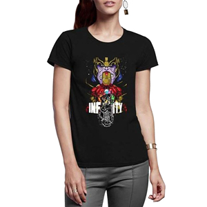 Camiseta de Color negro para mujer, ropa de verano de alta calidad, 100% de algodón, venta al por mayor - Product Image 4