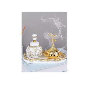 Quemador de incienso de acacias, recogedor de cenizas, soporte de incienso hecho a mano, incensario natural, quemador de incienso rústico - Product Image 1