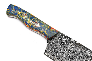 Cuchillo de Chef Damasco de acero, cuchillo de cocina afilado forjado, mango de madera hecho a mano, agarre cómodo, Apto para lavavajillas - Product Image 4